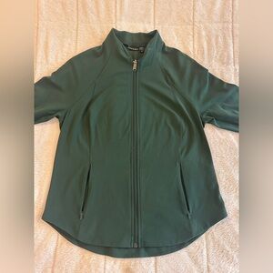 Athleta Salutation Jacket Track Running Yoga Size XL Green